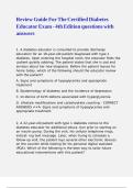 Review Guide For The Certified Diabetes Educator Exam - 4th Edition questions with answers