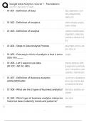Google Data Analytics Course 1 Test Bank &sol; Foundations Exam Prep &sol; 2025 Update &sol; Score 100&percnt;