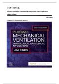 TEST BANK FOR Pilbeam's Mechanical Ventilation&colon; Physiological and Clinical Applications 8th Edition by Jimmy M&period; Cairo &comma; ISBN&colon; 9780323871648 &vert;Chapter 1-23&vert; Rationalized Answers&comma; Guide A&plus;