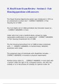 IL Real Estate Exam Review - Section 2 - Fair Housing questions with answers