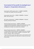 Government & Non-profit Accounting Exam 1 &lpar;chapters 1-4&rpar; questions with answers