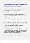 Governmental & Non Profit Accounting CH 1-3 Exam MC questions with answers&period;