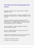 ACCS Review Practice Exam questions with answers