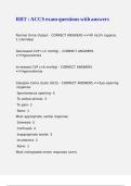 RRT ACCS exam questions with answers