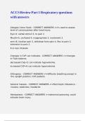 ACCS Review Part 1 Respiratory questions with answers