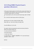 ACCS Prep &lpar;NBRC Practice Exam 1&rpar; questions with answers