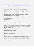 FIT BCBA mock exam questions with answers