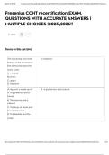 Fresenius CCHT recertification EXAM&comma; QUESTIONS WITH ACCURATE ANSWERS &vert; MULTIPLE CHOICES &vert;20252026&excl;&excl;