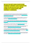NCLEX PN WITH NGN QUESTIONS FORMART NEWEST 2025 QUESTIONS  &sol; NGN PN NCLEX ACTUAL EXAM COMPLETE QUESTIONS AND CORRECT ANSWERS