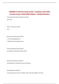 GMS6401 Final Exam Study Guide &vert; Questions with 100&percnt; Correct Answers 2025&sol;2026 Update &vert; Verified Solutions