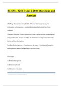 BUSML 3250 Exam 2 2026 Questions and Answers