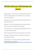 BUSML 3250 Exam 3 2026 Questions and Answers