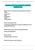 NUR2086 EXAM STUDYGUIDE WITH VERIFIED  ANSWERS 2025 