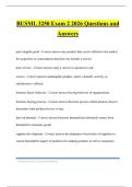 BUSML 3250 Exam 2 2026 Questions and Answers