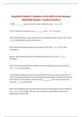 Hospitality EXAM 4 &vert; Questions with 100&percnt; Correct Answers 2025&sol;2026 Update &vert; Verified Solutions
