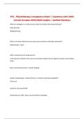 PCE - Physiotherapy Competency Exam &vert; Questions with 100&percnt; Correct Answers 2025&sol;2026 Update &vert; Verified Solutions