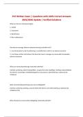 PCE Written Exam &vert; Questions with 100&percnt; Correct Answers 2025&sol;2026 Update &vert; Verified Solutions