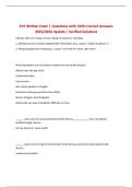 PCE Written Exam &vert; Questions with 100&percnt; Correct Answers 2025&sol;2026 Update &vert; Verified Solutions