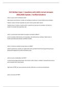 PCE Written Exam &vert; Questions with 100&percnt; Correct Answers 2025&sol;2026 Update &vert; Verified Solutions