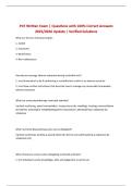 PCE Written Exam &vert; Questions with 100&percnt; Correct Answers 2025&sol;2026 Update &vert; Verified Solutions