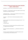 PCE Exam &vert; Questions with 100&percnt; Correct Answers 2025&sol;2026 Update &vert; Verified Solutions