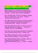 EMT FISDAP Cardiology Exam&colon; 78 Questions and Answers &lpar;A&plus;&rpar;