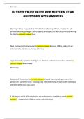 GLYNCO STUDY GUIDE BOP MIDTERM EXAM QUESTIONS WITH ANSWERS