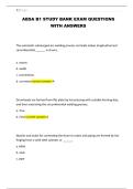 ABSA B1 STUDY BANK EXAM QUESTIONS WITH ANSWERS