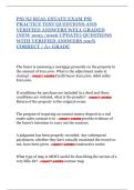 PSI NJ REAL ESTATE EXAM PSI PRACTICE TEST QUESTIONS AND VERIFIED ANSWERS WELL GRADED &lpar;NEW 2025 &sol;2026 UPDATE&rpar; QUESTIONS WITH VERIFIED ANSWERS 100&percnt; CORRECT &sol; A&plus; GRADE