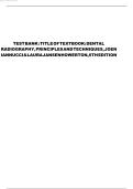 Test Bank for Dental Radiography Principles and Techniques&comma; 6th Edition&comma; by Joen Iannucci&comma; Laura Howerton&vert;9780323695503&vert;All Chapters 1-35&vert; LATEST
