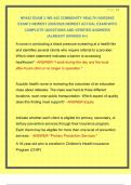NR442 EXAM 3 &sol;NR 442 COMMUNITY HEALTH NURSING EXAM 3 NEWEST 2025&sol;2026 NEWEST ACTUAL EXAM WITH COMPLETE QUESTIONS AND VERIFIED ANSWERS &vert;ALREADY GRADED A&plus;&vert;