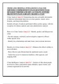 CRIME AND CRIMINAL INTELLIGENCE ANALYSIS  MIDTERM COMPREHENSIVE EXAM QUESTIONS WITH  DETAILED VERIFIED AND 100&percnt; ACCURATE ANSWERS  BRAND NEW EXAM ALREADY GRADED A&plus; PASS