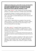 CRIME ANALYSIS&colon; DATA ANALYSIS CCE SAC STATE STEVE  GOTTLIEB COMPREHENSIVE EXAM QUESTIONS WITH  DETAILED VERIFIED AND 100&percnt; ACCURATE ANSWERS  BRAND NEW EXAM ALREADY GRADED A&plus; PASS 