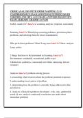 CRIME ANALYSIS WITH CRIME MAPPING 12-15  COMPREHENSIVE EXAM QUESTIONS WITH DETAILED  VERIFIED AND 100&percnt; ACCURATE ANSWERS BRAND NEW  EXAM ALREADY GRADED A&plus; PASS