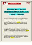 PACKAGE DEAL&colon;&colon;&colon; RICA SUBTEST 1&comma;2&comma;3 EXAMS ACTUAL 2025&sol;2026 Q&A 100&percnt; PASS