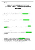 BIOD 152 MODULE 2 EXAM &vert; PORTAGE LEARNING ACTUAL QUESTIONS & VERIFIED ANSWERS