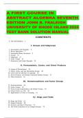 Solution Manual for A First Course in Abstract Algebra &lpar;Latest Edition&rpar; by John B&period; Fraleigh &ndash; Complete Solutions to All Chapters