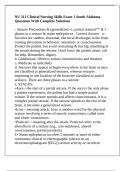 NU 311 Clinical Nursing Skills Exam 1 South Alabama Questions With Complete Solutions