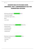 SHADOW HEALTH-FOCUSED EXAM&colon; ABDOMINAL PAIN &vert; COMPREHENSIVE Q&A FOR GUARANTEED SUCCESS