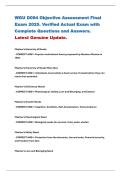 WGU D094 Objective Assessment Final Exam 2025&period; Verified Actual Exam with Complete Questions and Answers&period; Latest Genuine Update&period;