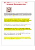 BSN HESI 215 Dosage Calculation Exam-HESI Pharmacology Questions and Answers&period;
