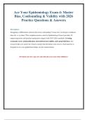 Epidemiology Exam 4&colon; Bias&comma; Confounding & Validity Practice Questions &lpar;2026&rpar;