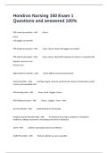 Hondros Nursing 150 Exam 1 Questions and answered 100&percnt;