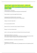 ANATOMY AND PHYSIOLOGY - HESI A2 Questions With Complete Solutions &lpar;Latest 2025- 2026