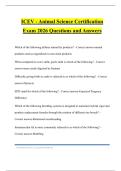ICEV - Animal Science Certification Exam 2026 Questions and Answers