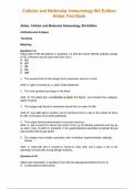 Test Bank for Cellular and Molecular Immunology 9th Edition by Abbas