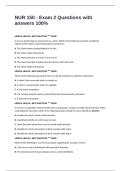 NUR 150 - Exam 2 Questions with answers 100&percnt;