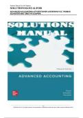 SOLUTION MANUAL FOR ADVANCED ACCOUNTING 15TH EDITION BY JOE BEN HOYLE&comma; THOMAS SCHAEFER AND TIMOTHY DOUPNIK