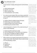 CNL Certification Review Test Bank &sol; Clinical Nurse Leader Exam &sol; 2025 Update &sol; Score 100&percnt;
