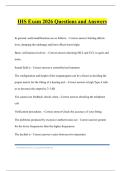IHS Exam 2026 Questions and Answers
